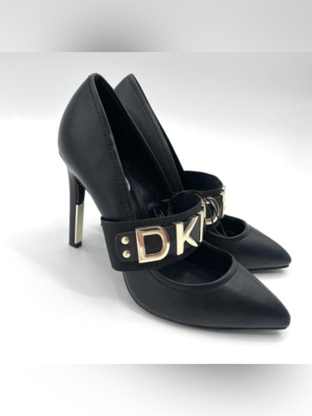 DKNY Carisa Logo-Strap Pointed Toe Pumps